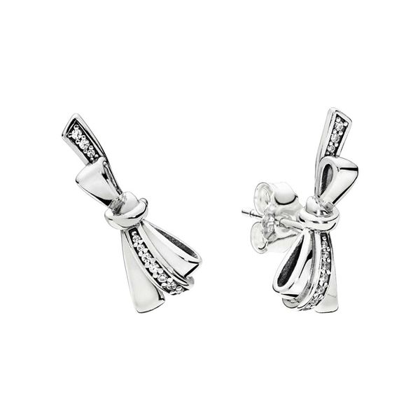 Orero a perno di prua scintillante con scatola originale per Pandora 925 Sterling Silver Women Wedding Reghip Designer Gioielli Set Girlfriend Girlfriend Factory Wholesale all'ingrosso