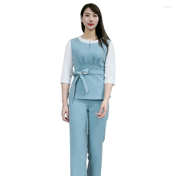 Tute da donna Abbigliamento da donna all'ingrosso El Roomservice Set Abbigliamento per pendolari Aceptionist Uniforme da cameriera