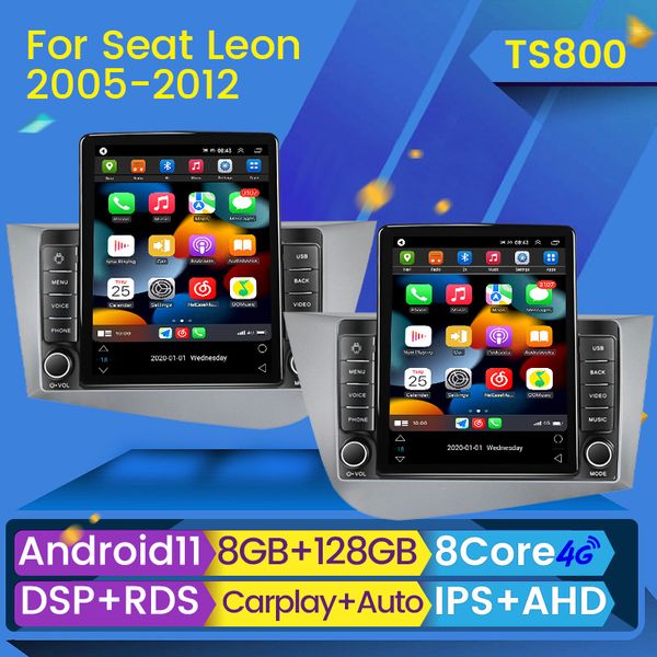 Android 11 Video Player Car dvd Radio Stereo Per Seat Leon 2 MK2 RHD LHD 2005 - 2012 Navigazione GPS Auto Carplay WIFI BT RDS