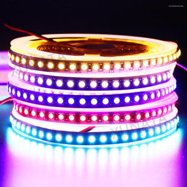 Strisce 120LED/m RGB LED Strip DC12V Nastro impermeabile luce per parete Camera da letto Scale Pavimento Giardino Paesaggio Party Bianco