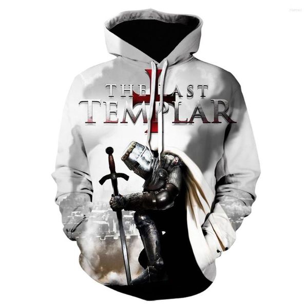 Herren Hoodies Casual Pullover Hoodie Warme Langarmjacke Templerrüstung 3D-Druck Harajuku Mode Sweatshirt Damen