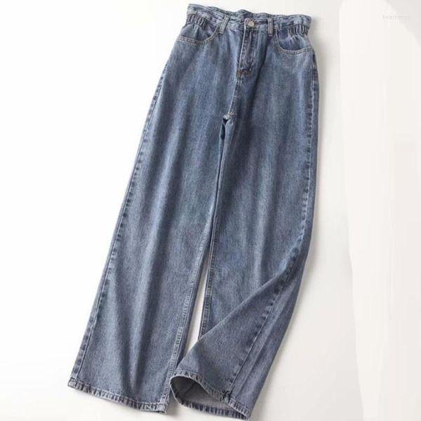 Jeans da donna vintage gamba larga per donna moda vita alta casual lungo sciolto mamma streetwear lavato fidanzato vestiti da donna