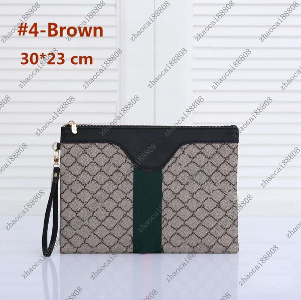 02 Pochette Portafoglio da uomo Luxury PU Leather Clip Bag Busta da uomo Borse Borsa da lettera ufficiale Borse Borsa