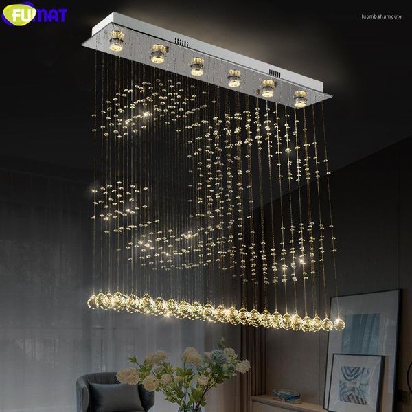 Lustres fumat cristal k9 lâmpada de teto de bola sala de jantar moderno lustre de chuva luminária pingente de acessório 2c forma gu10 luz LED LUZ