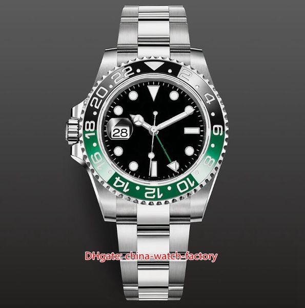 CLEAN Factory Мужские часы CF Левша 40 мм GMT 126720 126720VTNR-0001 Часы Sprite Ceramic Oyster CAL.3285 Механизм Механические автоматические мужские наручные часы