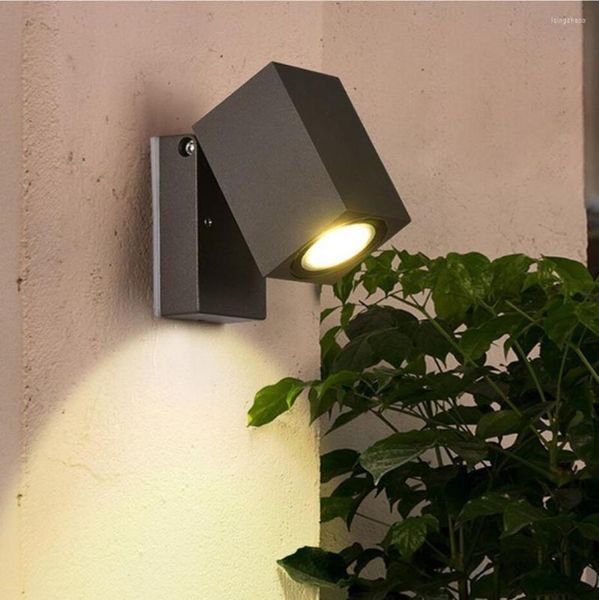 AC85-265V ângulo de 5w Lâmpada de parede LED IP65 Impermeável e externa Uso de casca de cor cinza preta com alta qualidade