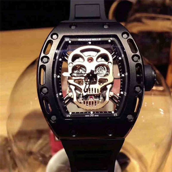 Relógio 055 Golden Skeleton Mens Máquinas Automáticas Relógio de Pulso de Luxo de Qualidade Superior