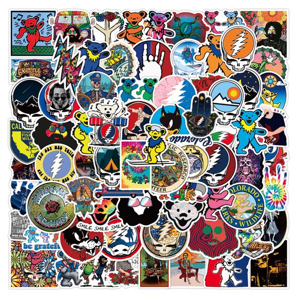 100PCS Punk Rock Stickers Rock and Roll Music Sticker Vinile Decalcomanie Impermeabili Banda di Metallo per Borraccia Laptop Skateboard Computer Telefono Adulti Adolescenti Bambini E294