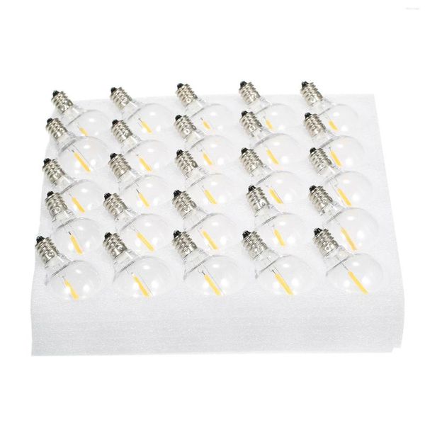 Lâmpadas lâmpadas globo leds 25pcs e12 suportes de base base impermeável branco