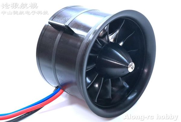 Powerfun 80mm 12 Blades 80 EDF Conjunto 6S 2000kV Motor 3,43 kg para 80mm Jet RC Plane Diy Airplane Fighter Models Spart Part