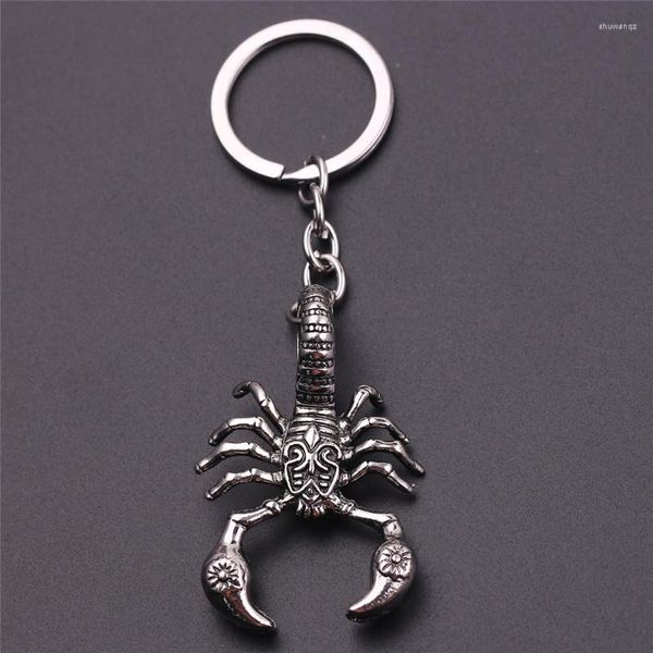 Portachiavi 2022 Fashion Scorpion Pendenti Catena in metallo Scorpione Insetto per portachiavi da uomo Charms Accessori per gioielli Goccia