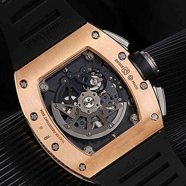 Meccanico da uomo di lusso orologio in silicone rm cinghia in oro 18k brand marchio reloj marmellata tangan uhr meccanica a scorrimento automatico orologi da polso impermeabile f60tk