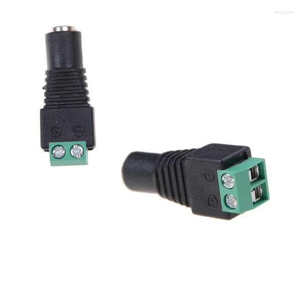 Beleuchtungszubehör Ein oder 5 Stück 5,5 mm x 2,1 mm weiblich männlich DC-Netzsteckeradapter einfarbiger LED-Streifen und CCTV-Kameras