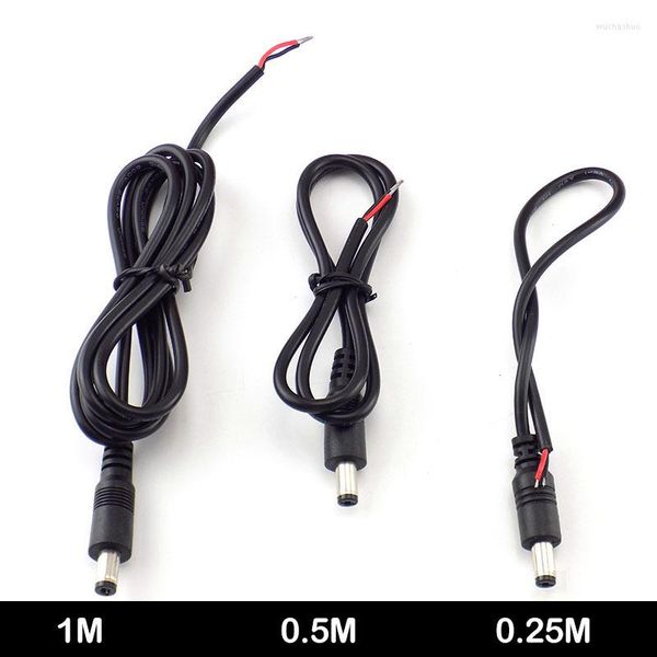 Аксессуары освещения 0,25 м/0,5 м/1 м 5,5 2,1 мм 12V 3A 22AW DC Power Cable Adapter Adapter Удлинение разъема заглушки V