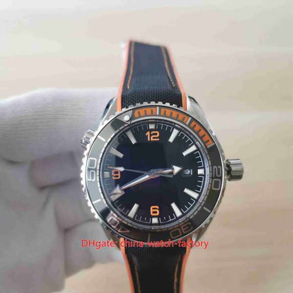 Luxus-Herrenuhr Orange 43,5 mm Ocean Axial Keramiklünette Saphir Designeruhren Transparent Asien CAL.8500 Uhrwerk Mechanische Automatik Herrenarmbanduhren