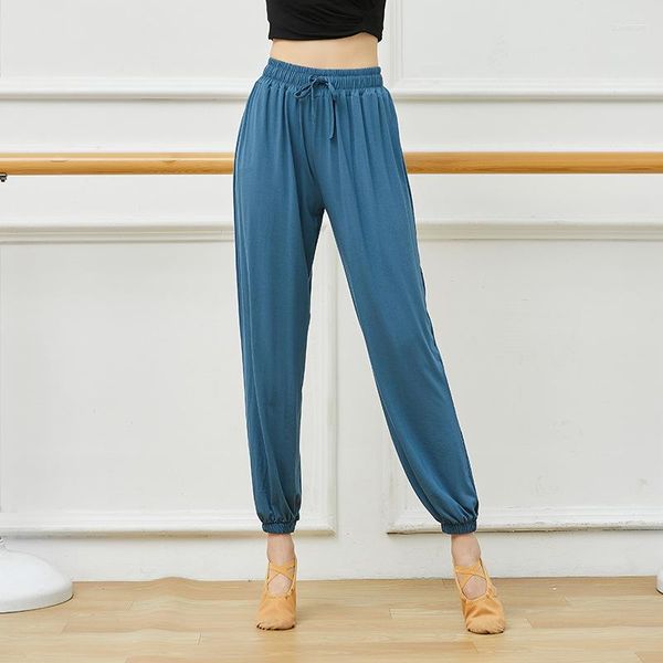 Abbigliamento da palcoscenico Pantaloni Harem pieghettati per danza del ventre comodi per adulti Pantaloni rapa Costume per donne Pratica abiti da ballo