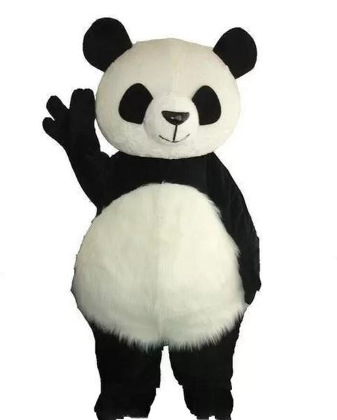 Vers￣o de venda direta de f￡brica chinesa gigante panda mascot traje de mascote de natal