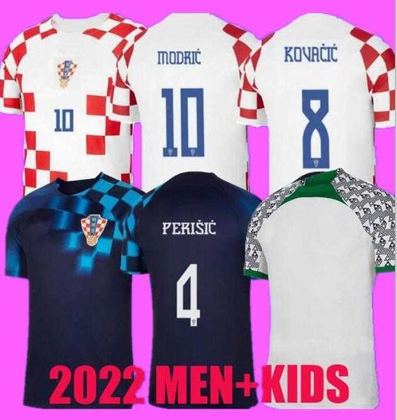 Jerseys de futebol 2022 Modric World Croacia Cup Soccer Jerseys Mandzukic Perisic Kalinic 22 23 camisa de futebol croazia nigeriano kovacic nigeriano