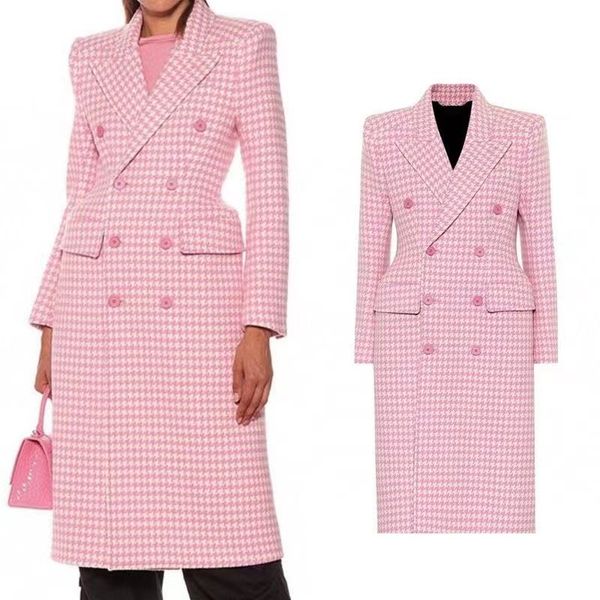 F079 Damenanzüge, Blazer, KLEID, hochwertige Retro-Geschäftsfrauen, Businesskleid, Designer, Pink Plover-Serie, Anzugjacke, Lion Slim-Kleidung