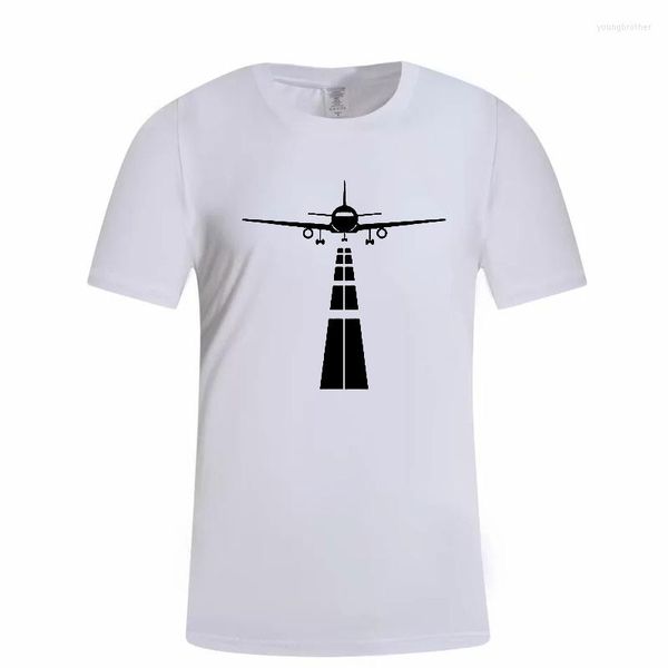 Camisetas de camisetas masculinas impressão de avião heters Men camise