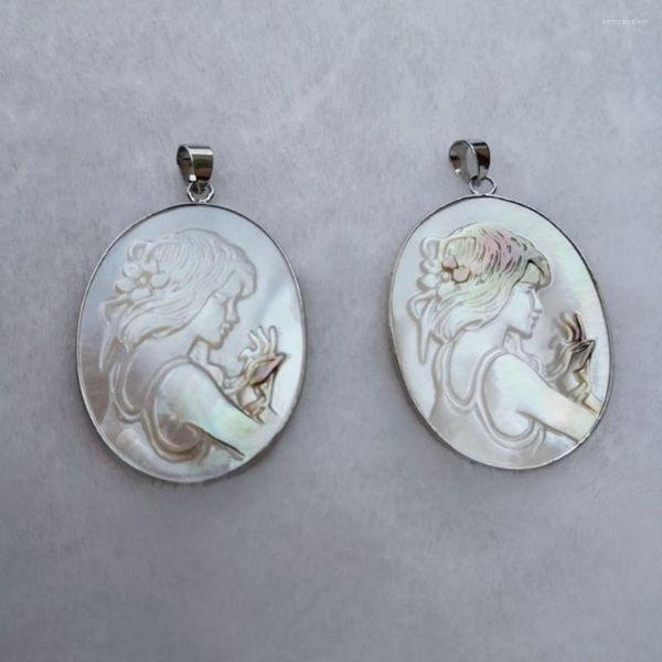 Colares pendentes MOP93 cascas pretas naturais joalheria cameo cameo escultura 10 peças