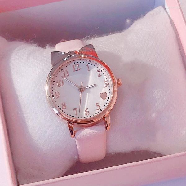 Orologi da polso 1 pezzo rosa Sakura Moon Star fidanzate simpatico cartone animato orologio da polso per ragazze solo orologi da donna