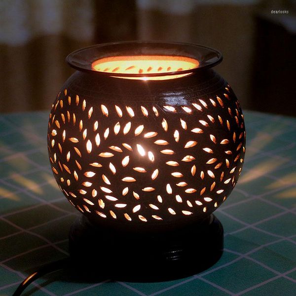 Lâmpadas de fragrâncias portátil queimador de incenso em casa cheiro budista de queimador de cerâmica