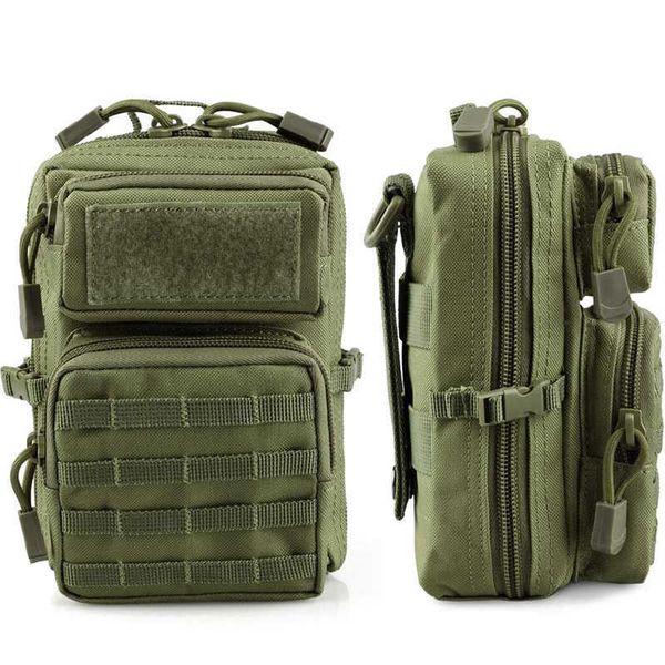 Bolsas de caminhada Tactical Molle Utility Bolsa EDC Bolsa de ferramentas Militar Pack Mini Saco de cintura Medical Ifak pack Mini Sacos de peito de caça L221014
