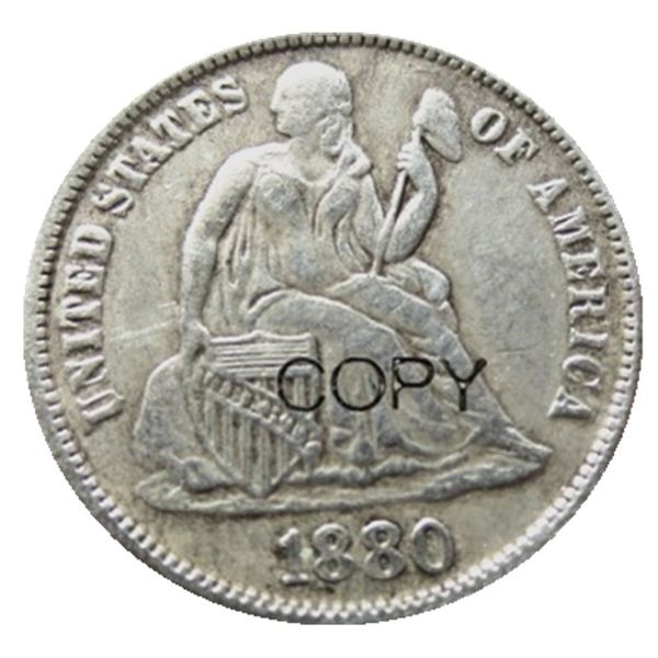 US Liberty Seated Dime 1880 P/S Craft versilberte Kopiermünzen Metallstempel Herstellung Fabrikpreis