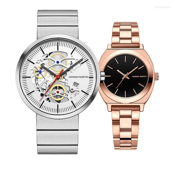 Relógios de pulso Miyota 2035 Quartz Machine Coretop Brand Casal Watch Men Women Wild Wild original 3ATM Waterproof Stainless Aço Relógios