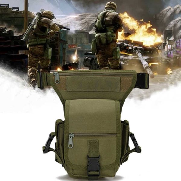 Bolsas de caminhada Bolsa de queda tática de pernas acessíveis Acessórios esportivos ao ar livre Belt Belt Saco de caça ao exército Pacote de cintura molle bolsa de caminhada para caminhada L221014