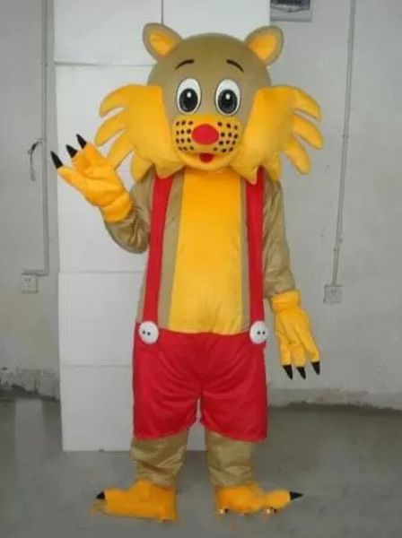 Costume da mascotte animale adulto del fumetto del vestito operato dalla bambola del gatto fortunato giallo di vendita della fabbrica di sconto