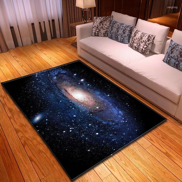 Tapetes nebulosa space space universo carpete sala de estar quarto 3d planeta larege tapetes infantil sofá restaurante piso tapete de cozinha de cozinha