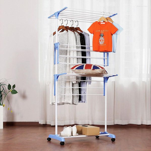 Roupas de armazenamento de armazenamento racks roupas rack rack vertical piso piso de três andares couchl giantex casaco de cabide organiza cabides