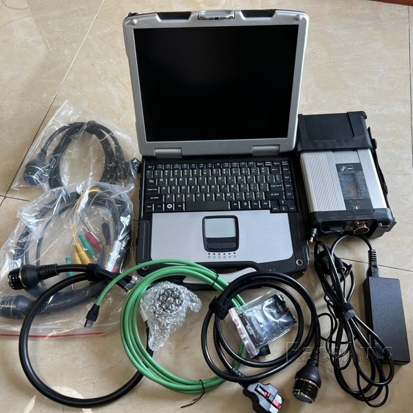 MB STAR C5 Scanner de diagnóstico de carro com laptop CF31 Pronto para trabalhar SSD MB CAR TOOL