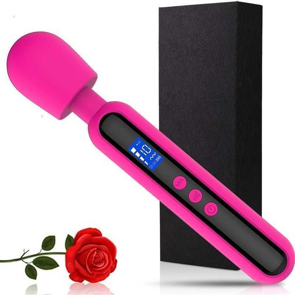 Giocattoli del sesso Massaggiatori Hongchen LCD Timing Vibratore 10 Frequenza Vibrazione 4 Velocità Masturbazione femminile Prodotti del sesso
