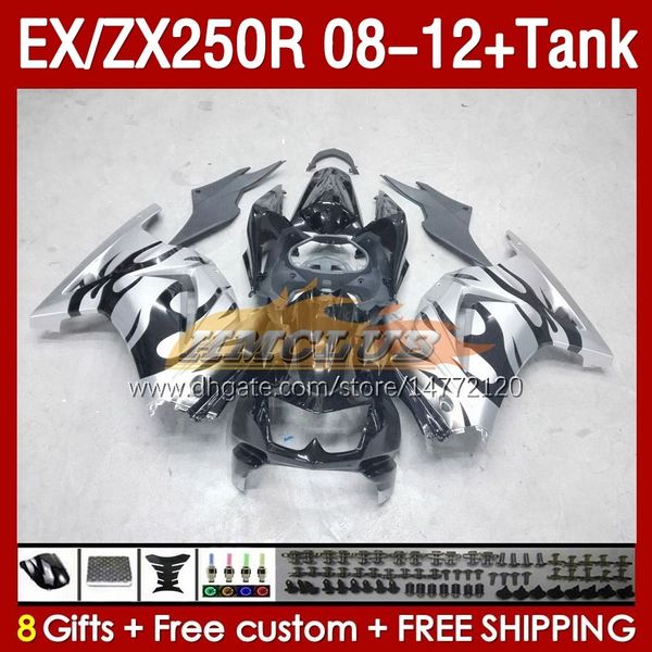 Tankverkleidungen OEM für KAWASAKI NINJA ZX250R EX250R 08 09 10 11 12 ZX250 EX250 R 163Nr