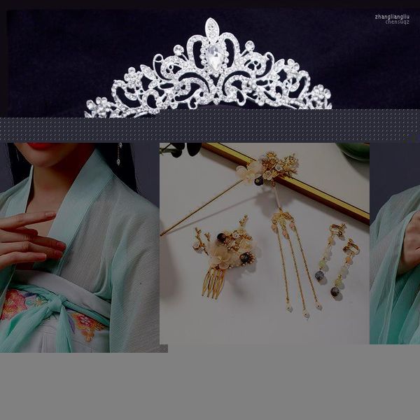 Серьги ожерелья устанавливают китайские шпильки зажимать свадебные свадебные ретро -ретро -бабочка для кисточки для кисточки цветочные головные ура
