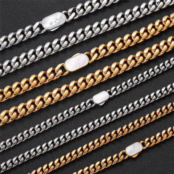 8/12mm Edelstahl Miami Kubanische Kette Halskette Charme Schmuck Link Gold Kette Neue Stil Geschenke Men'Jewelry