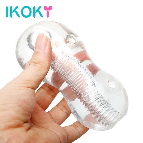 Itens de beleza ikoky masculpator masculino geléia mole brinquedos sexy para homens orgasmo transparentes de pênis Exercício de exercícios adultos tpe shop sexy shop