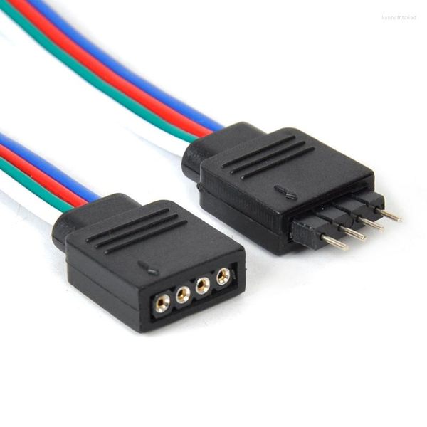 Accessori per l'illuminazione Cavo adattatore per connettore maschio femmina a 4 pin a 4 pin per controller di luce di striscia RGB SMD 3528