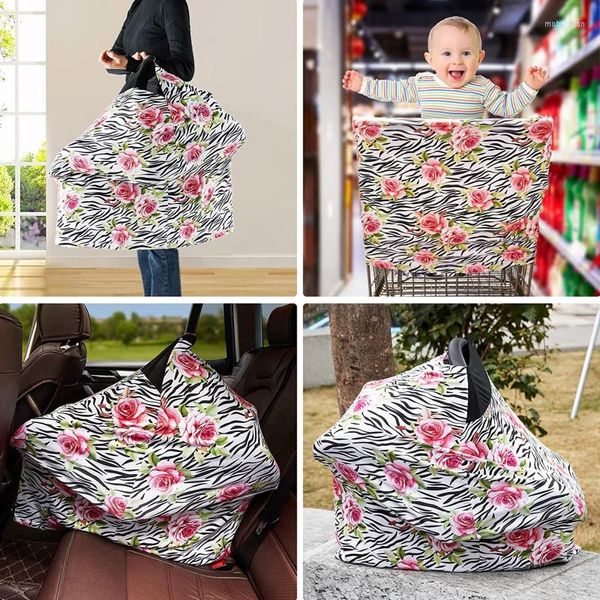 Peças de carrinho de carrinho de carrinho de bebê capa de assento de carro elástico para amamentar a toalha de amamentação para meninos de meninos nascidos carrinho de compras