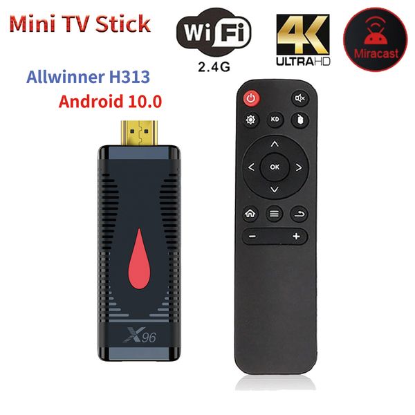 TV Stick X96 S400 Smart Fire Allwinner H313 4K Media Player Android 10 Box 24G 5G WiFi 2GB16 GB Ricevitore Dongle PK X96S 230812