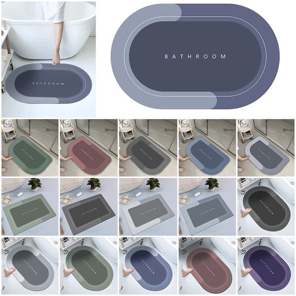 Banheiro anti-matante de matagal de banheiro super absorvente almofada de lama de tapete de piso adequada para acessórios para o banheiro da cozinha