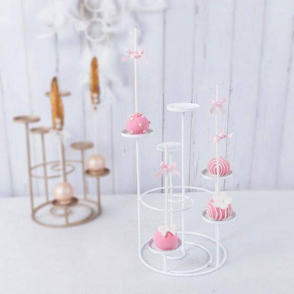 Bakeware Araçları Lollipop Kek Stand Tatlı Masa Dekorasyon Yaratıcı Spiral Merdiven Çerçevesi Macarons Düğün