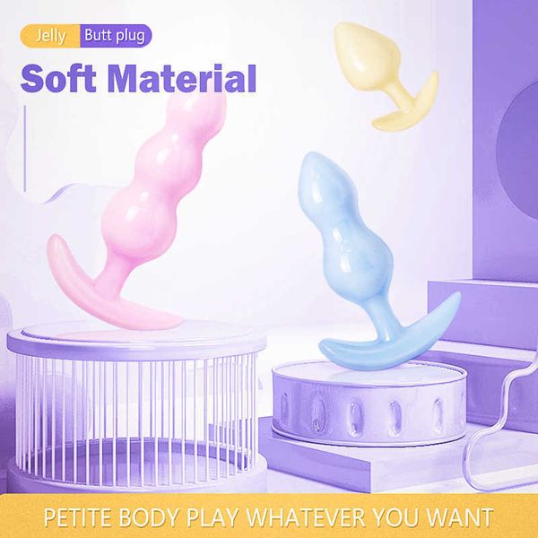 Красотные предметы Candy Color Anal Dildo Butt Plug Bdsm Sexy Toy Shop Adult подходит для начинающих