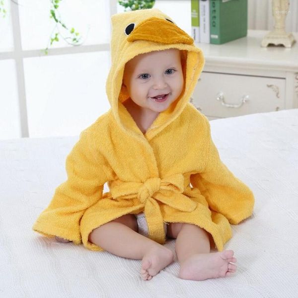 Handtuch 65CM Baby Kapuzenbad Tierform Schwimmen Bademantel Cartoon Pyjamas