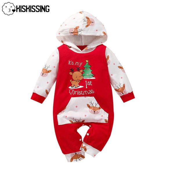 Besondere Anlässe KISKISSING Weihnachtsspielanzug Baby-Bodysuit Herbstkleidung Säuglingsoverall Winterparty-Spielanzug Urlaub Neugeborene Jungen Mädchen Strampler T221014