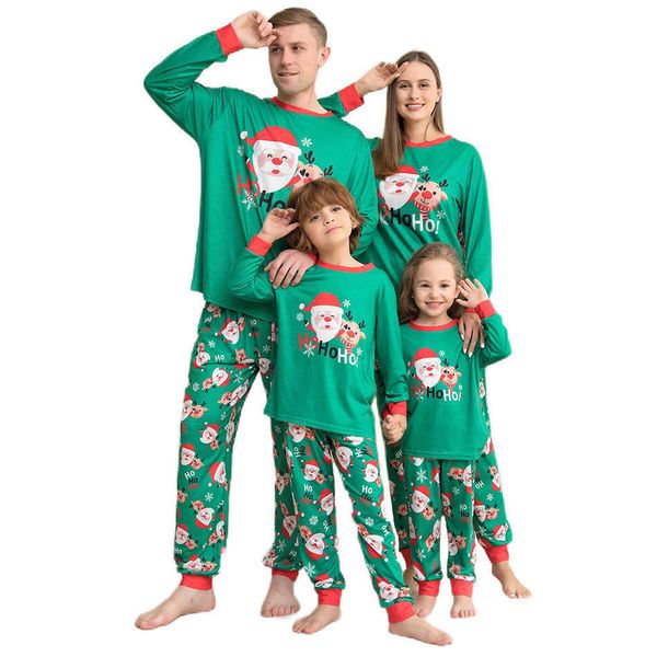 Passende Familien-Outfits für besondere Anlässe, Mutter-Papa-Kleidungsset, Bruder, Schwester, grün, rot, Familie, Weihnachten, Pyjamas, Kinder, Urlaub, Weihnachten, Pyjamas, Kleidung, T221014