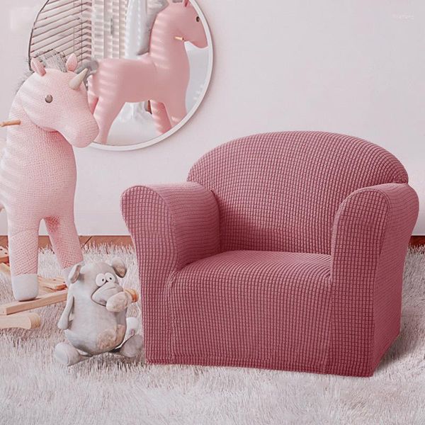 Chaves de cadeira de cadeira de lã polar elástica Kids Small Tub Armchair Sofá Protect Slipcover